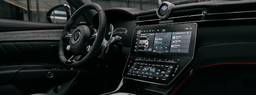A photo of the dashboard in the 2026 Maserati Grecale.